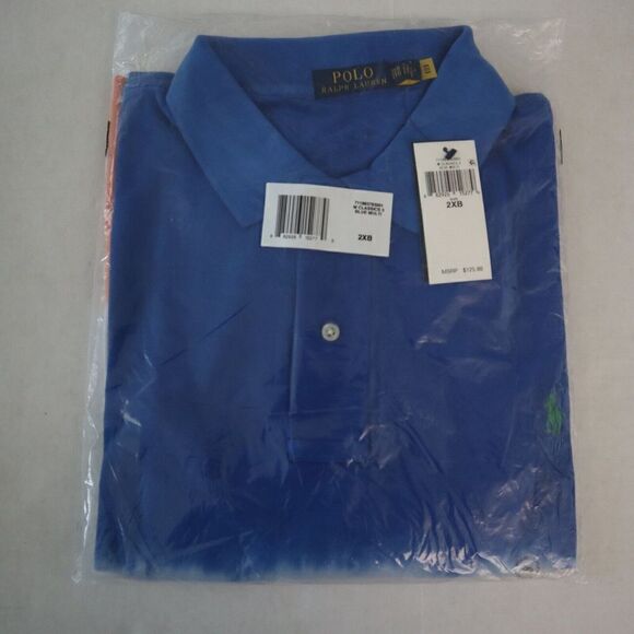 Polo Ralph Lauren 711863763001 Men's Sz 2XB Blue Multi Ombré Polo Shirt $125 - Picture 6 of 7